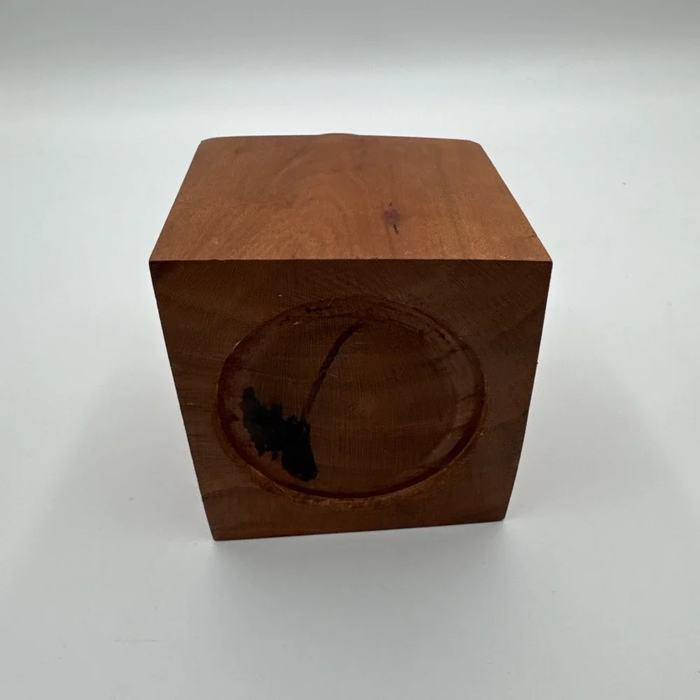 Vintage Turned Teak Wood Tobacco Jar Canister Apothecary Storage Box w/ Lid 4